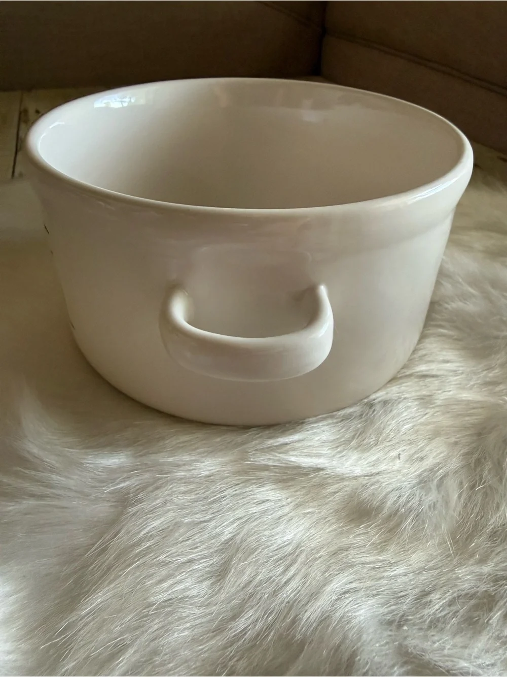 Rae Dunn White Soufflé Ceramic Baking Dish